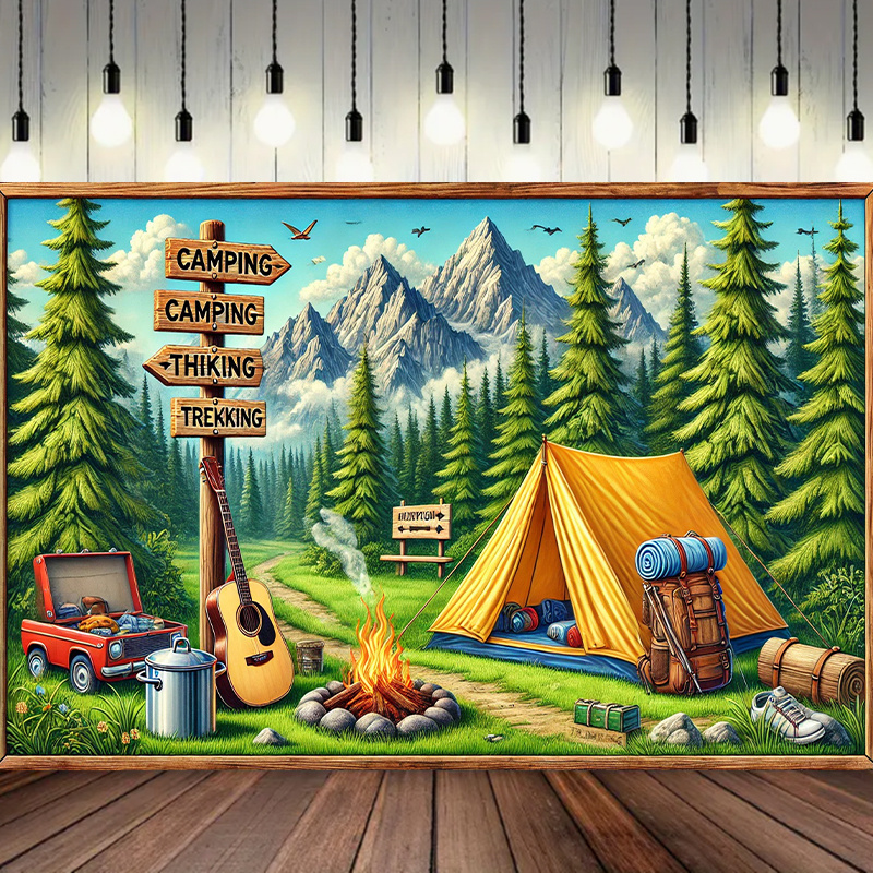 1, фон для кемпинга и приключе – обзор и цена Outdoor Adventure Birthday Party